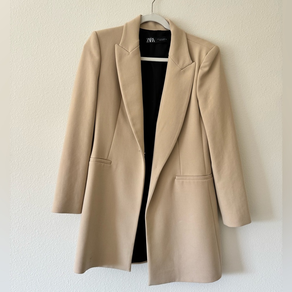 NWOT Zara Women's Beige Blazer Jacket